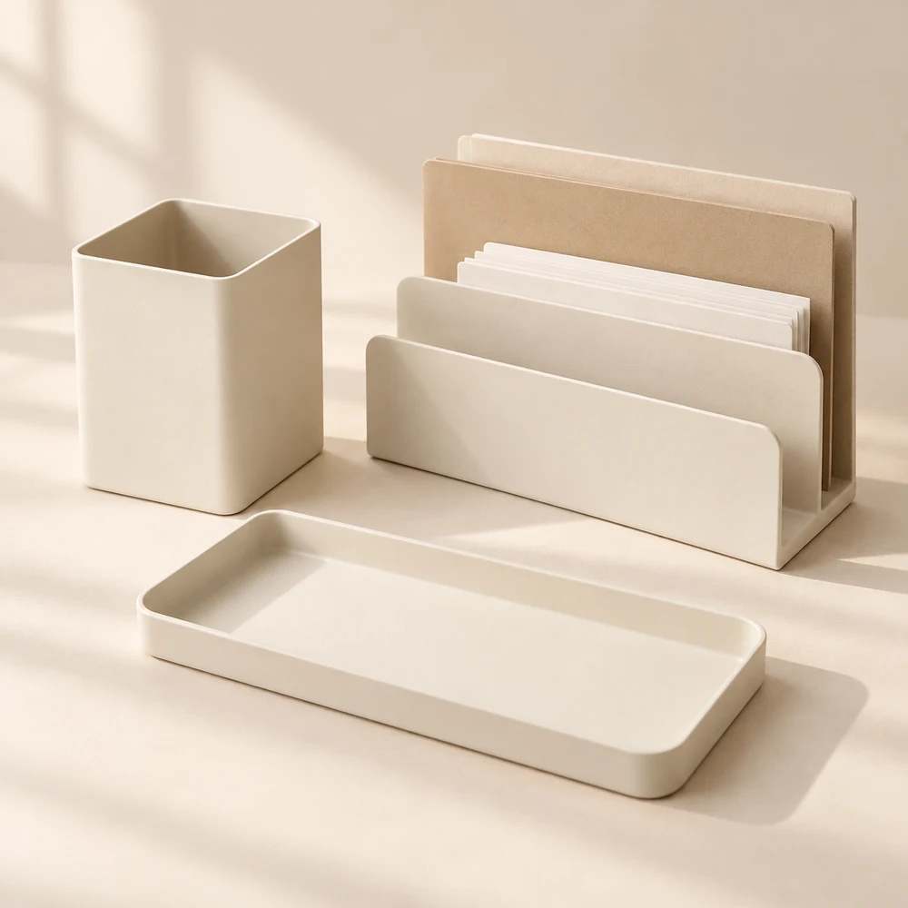 Atelier Desktop Organizer Set in Cream